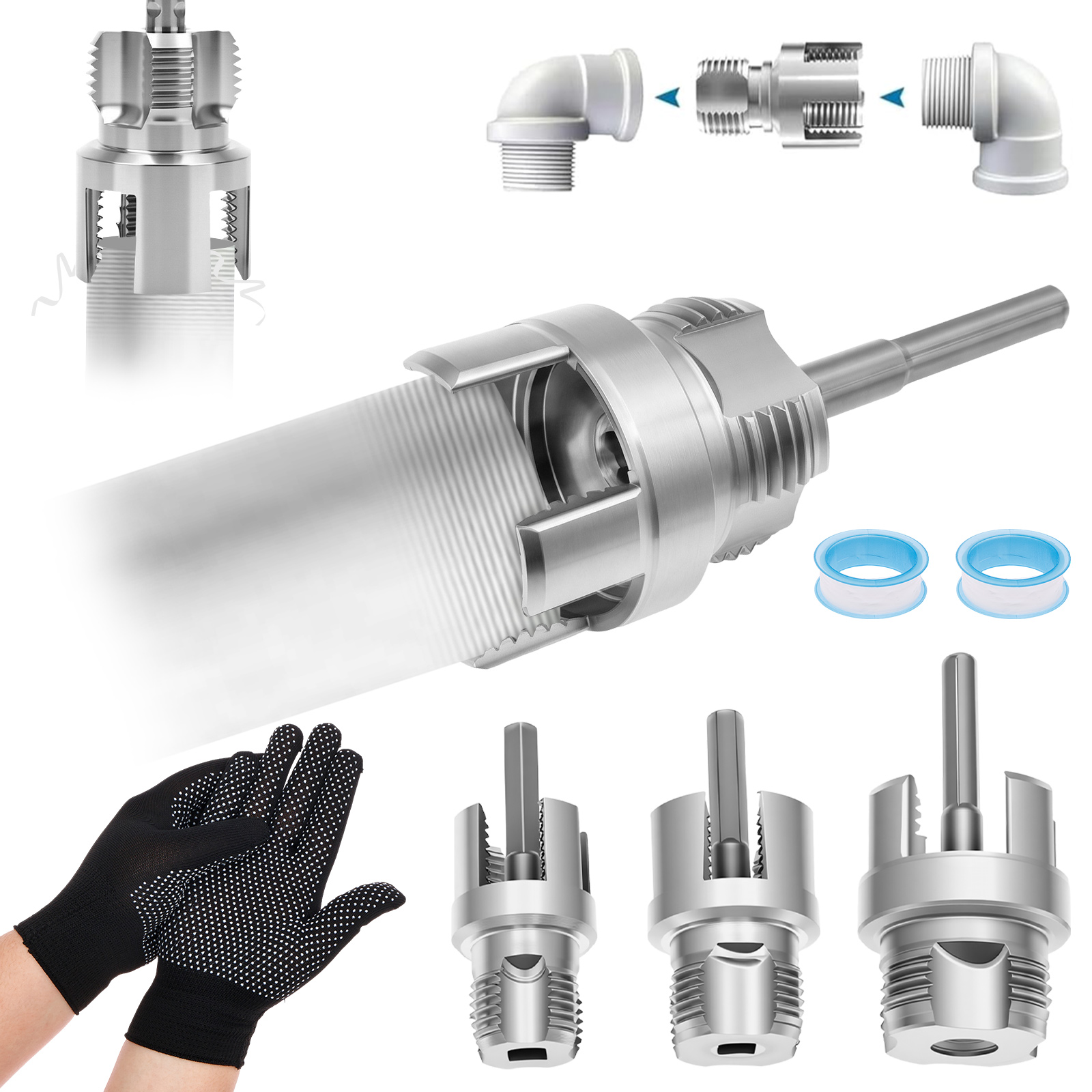 Pipe Threading Machine - 4 in 1 Water Pipe Thread