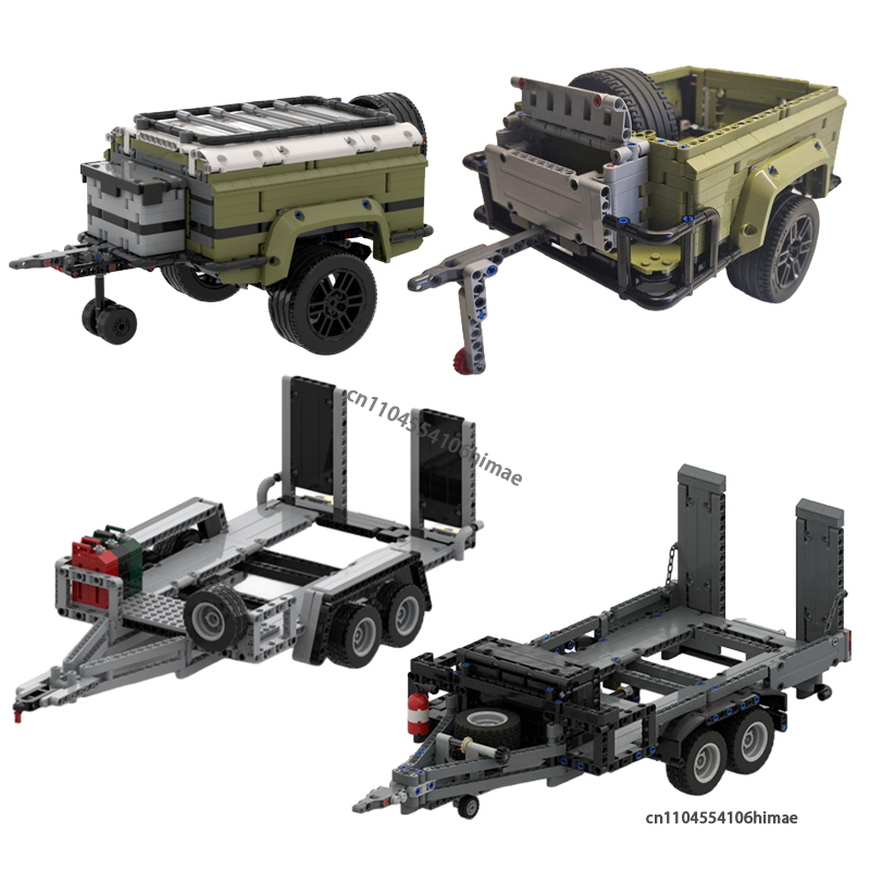 Heavy Equipment Lego - MOC Trailer for Defender 42110 Building
