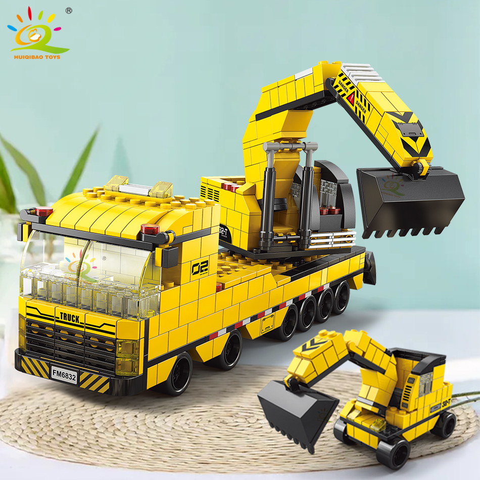 HUIQIBAO 1000pcs 6in1 Engineer – Heavy Equipment Lego recenzja i cena