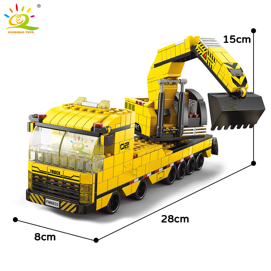 HUIQIBAO 1000pcs 6in1 Engineer – Heavy Equipment Lego recenzja i cena