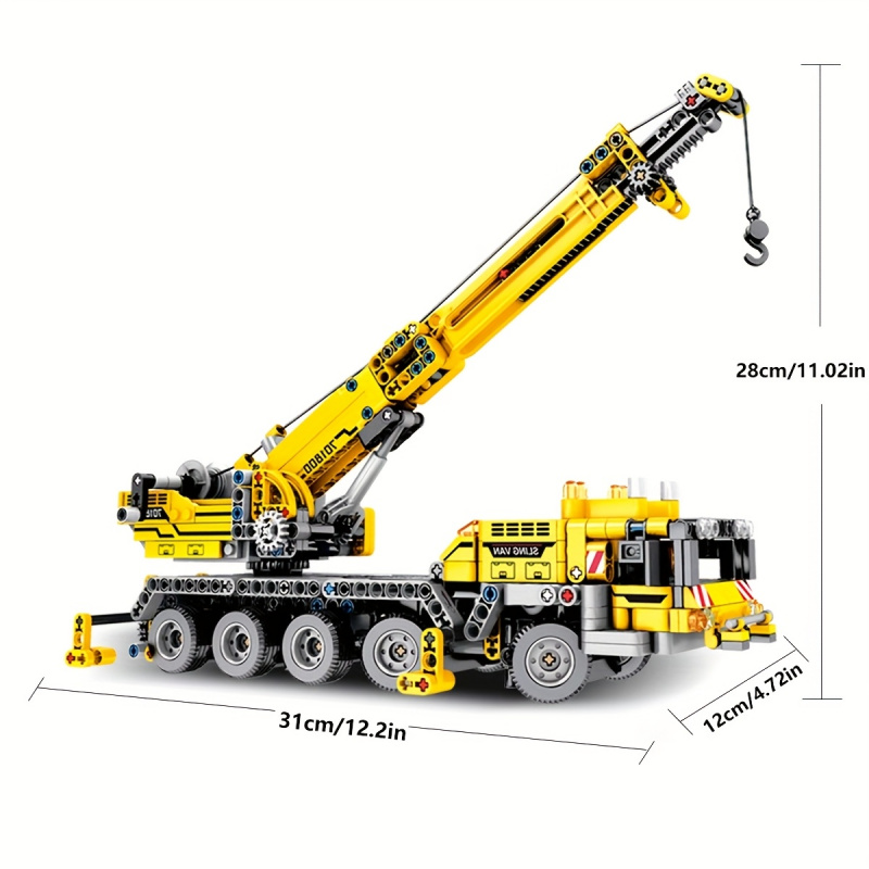 Yellow Telescopic Crane Buildi – Heavy Equipment Lego recenzja i cena