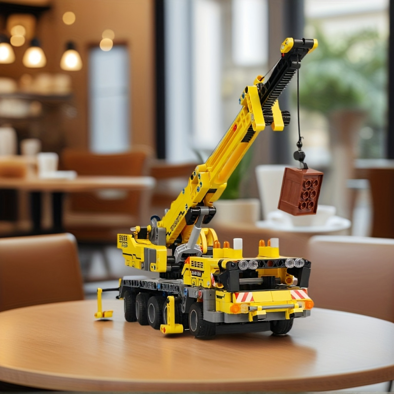 Yellow Telescopic Crane Buildi – Heavy Equipment Lego recenzja i cena