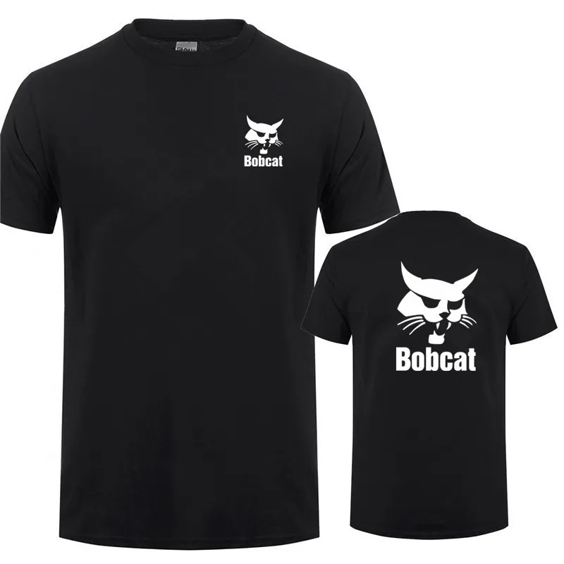 Bobcat T Shirt Summer Men Shor – Heavy Equipment Logos recenzja i cena