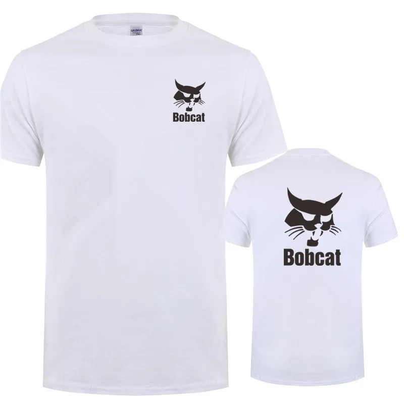 Bobcat T Shirt Summer Men Shor – Heavy Equipment Logos recenzja i cena