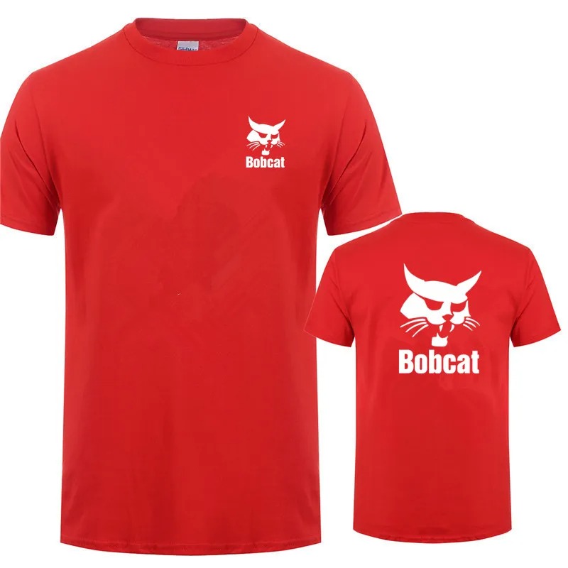 Bobcat T Shirt Summer Men Shor – Heavy Equipment Logos recenzja i cena