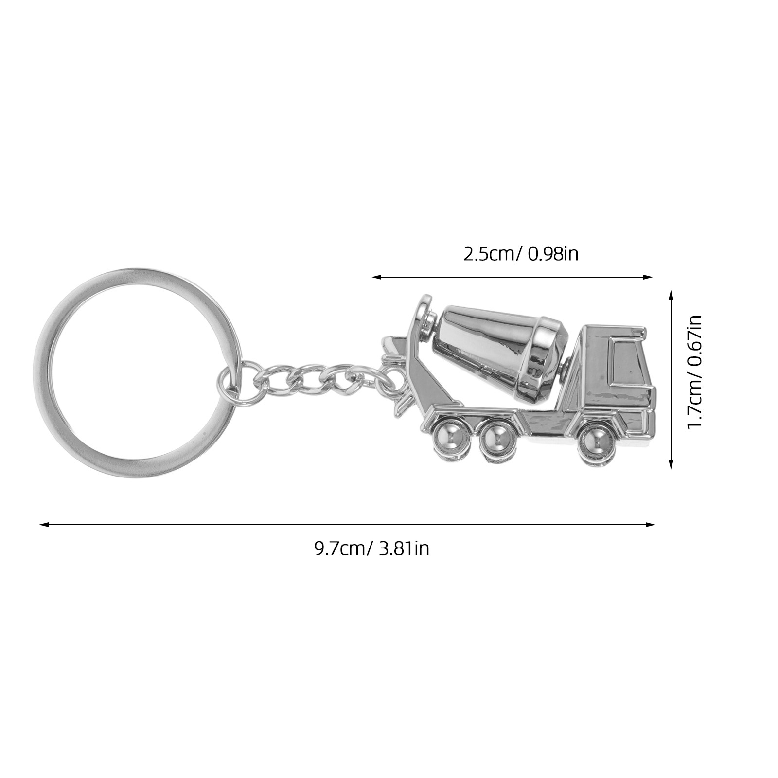 Alloy Keychain 3D Mixer Truck  – Heavy Equipment Keychain recenzja i cena
