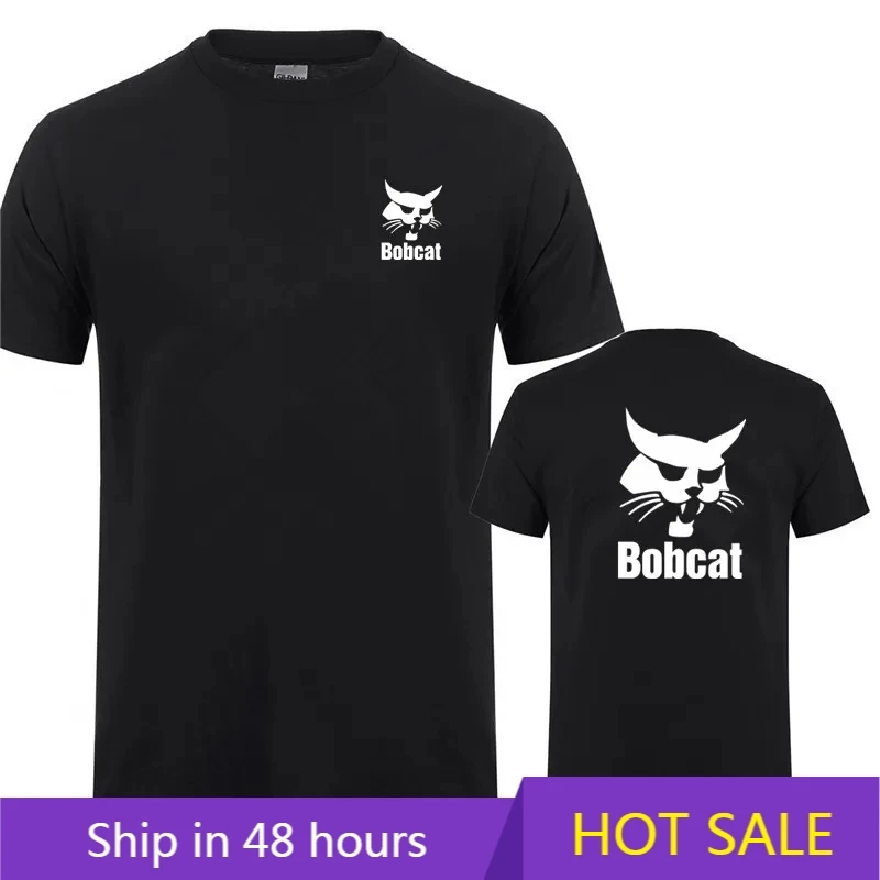Bobcat T Shirt Summer Men Shor – Heavy Equipment Logos recenzja i cena