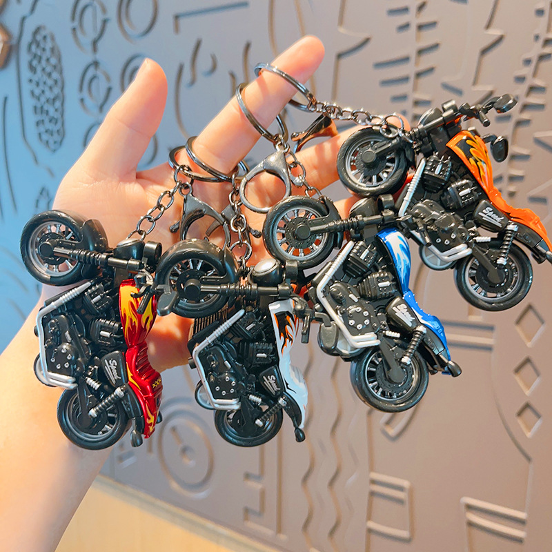Cartoon Mini Harley Motorcycle – Heavy Equipment Keychain recenzja i cena