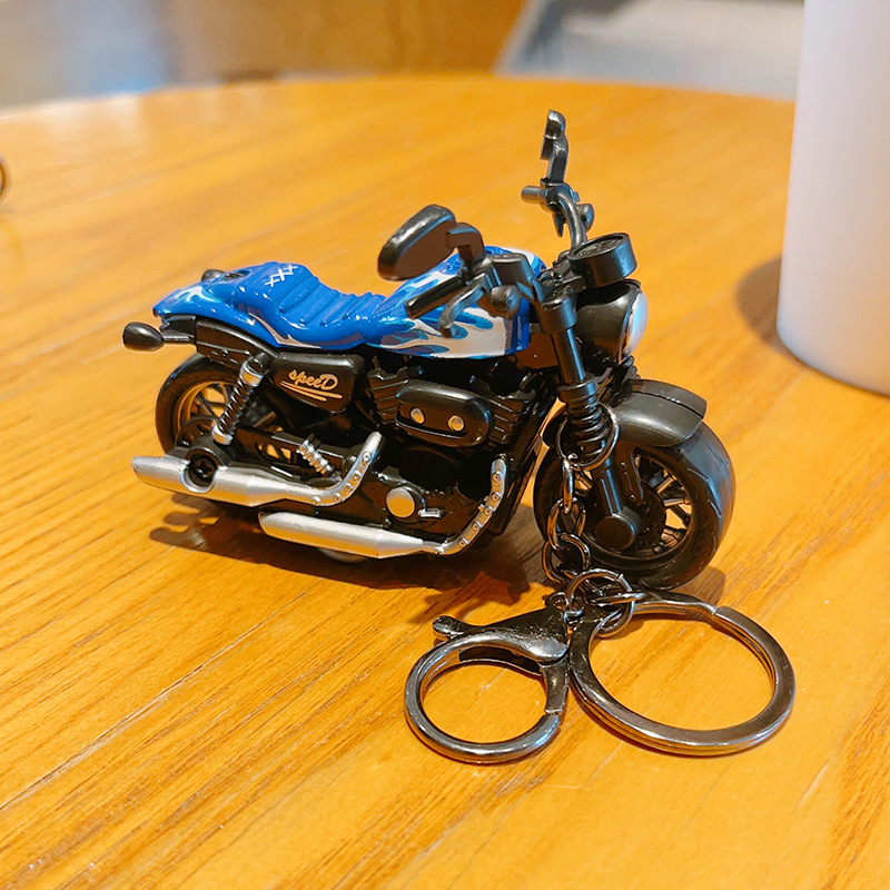 Cartoon Mini Harley Motorcycle – Heavy Equipment Keychain recenzja i cena